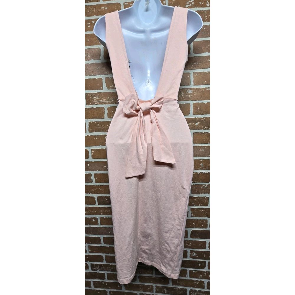 Asos Dress Womens Sz 4 Open Back Summer Square Top Sleeveless Midi Body con - Picture 6 of 14